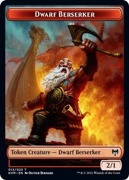 Dwarf Berserker // Shard Double-Sided Token - Magic: The Gathering