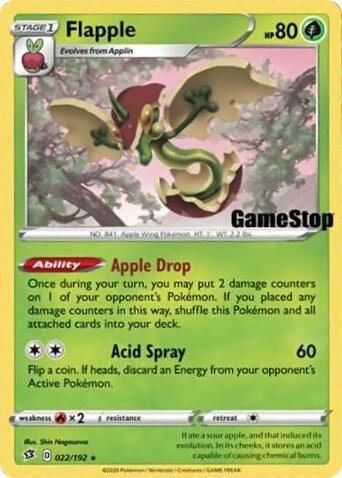 Flapple - 022/192 (Gamestop Exclusive) - Pokémon