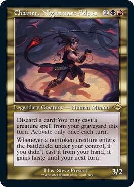 Chainer, Nightmare Adept (Retro Frame) (Foil Etched) - Magic: The Gathering