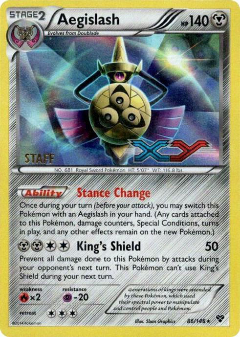 Aegislash - 86/146 (Prerelease) [Staff] - Pokémon