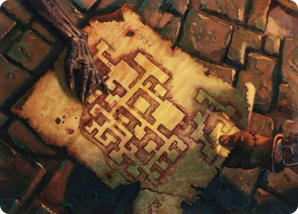 Dungeon Map Art Card - Magic: The Gathering