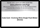 Code Card - Evolving Skies Single Pack Blister [Eevee] - Pokémon