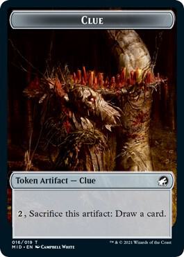Clue // Vampire Double-Sided Token - Magic: The Gathering