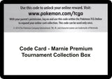 Code Card - Marnie Premium Tournament Collection Box - Pokémon