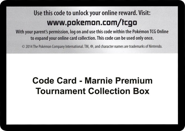 Code Card - Marnie Premium Tournament Collection Box - Pokémon
