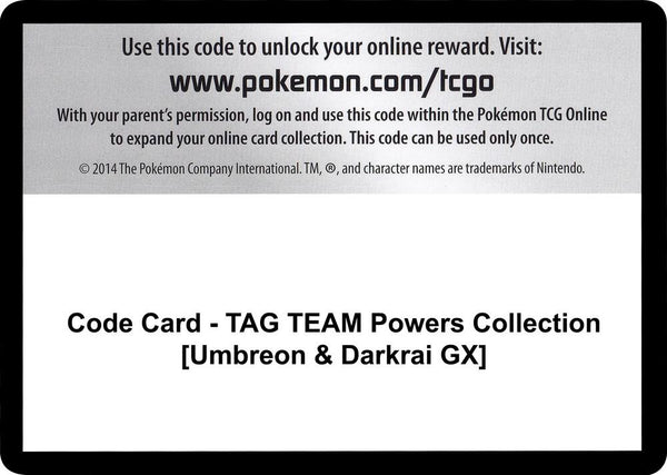 Code Card - TAG TEAM Powers Collection [Umbreon & Darkrai GX] - Pokémon