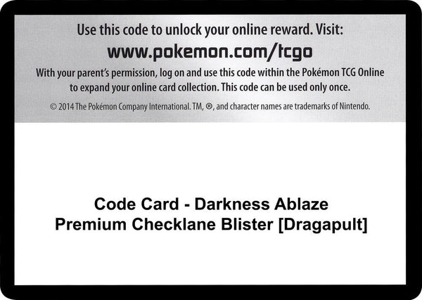 Code Card - Darkness Ablaze Premium Checklane Blister [Dragapult] - Pokémon
