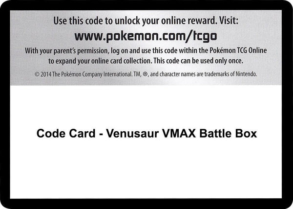 Code Card - Venusaur VMAX Battle Box - Pokémon