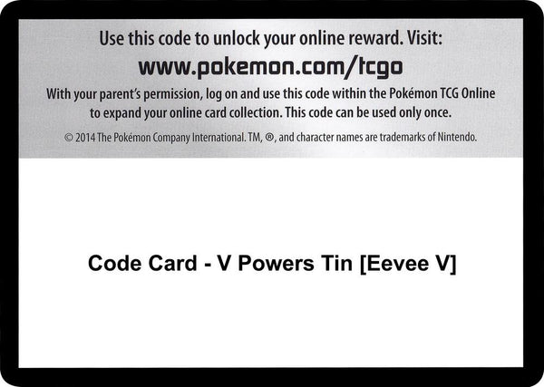 Code Card - V Powers Tin [Eevee V] - Pokémon