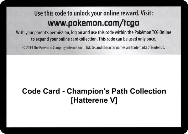 Code Card - Champion's Path Collection [Hatterene V] - Pokémon