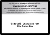 Code Card - Champion's Path Elite Trainer Box - Pokémon
