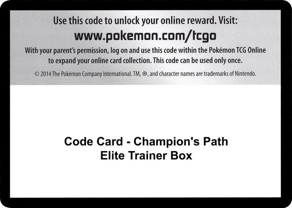 Code Card - Champion's Path Elite Trainer Box - Pokémon