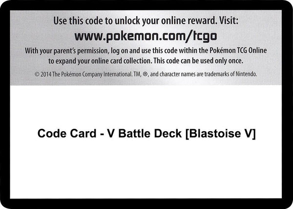 Code Card - V Battle Deck [Blastoise V] - Pokémon