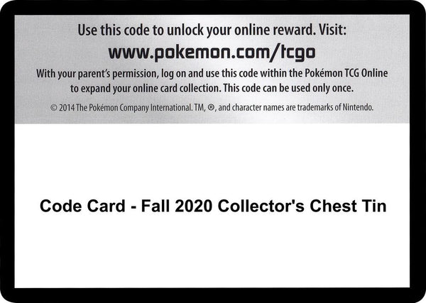 Code Card - Fall 2020 Collector's Chest Tin - Pokémon