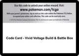 Code Card - Vivid Voltage Build & Battle Box - Pokémon