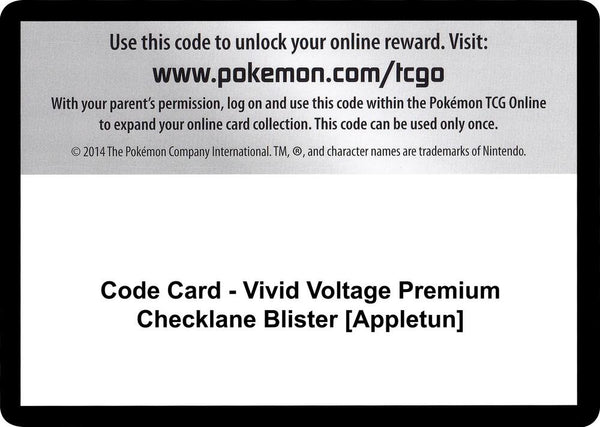 Code Card - Vivid Voltage Premium Checklane Blister [Appletun] - Pokémon
