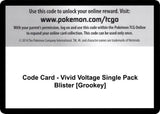 Code Card - Vivid Voltage Single Pack Blister [Grookey] - Pokémon