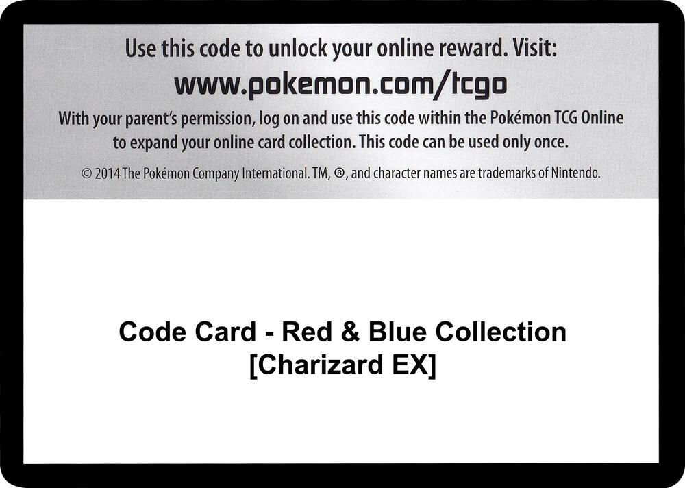 Code Card - Red & Blue Collection [Charizard EX]