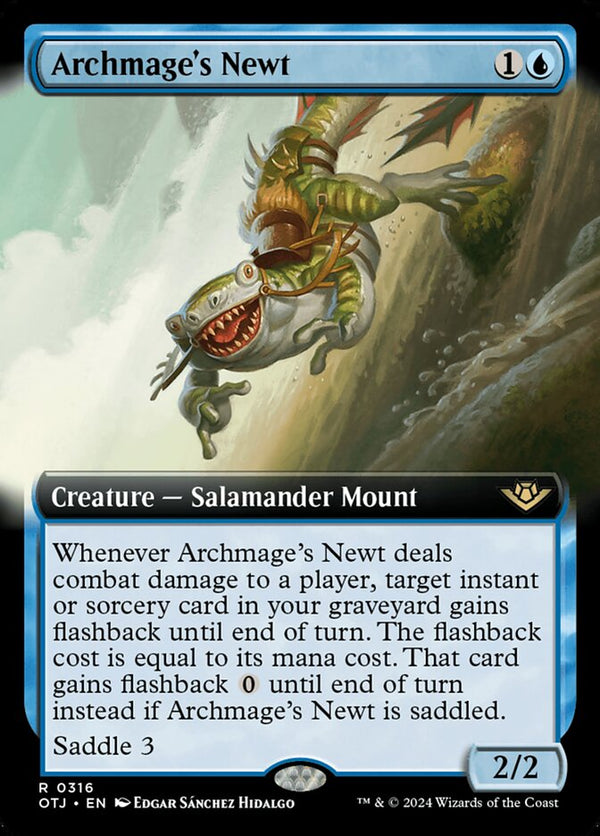 Archmage's Newt (Extended Art) - Magic: The Gathering