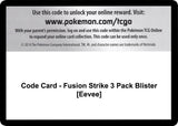 Code Card - Fusion Strike 3 Pack Blister [Eevee] - Pokémon