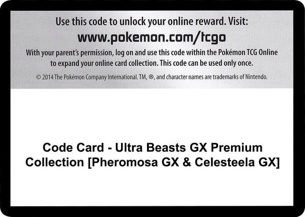 Code Card - Ultra Beasts GX Premium Collection [Pheromosa GX & Celesteela GX] - Pokémon