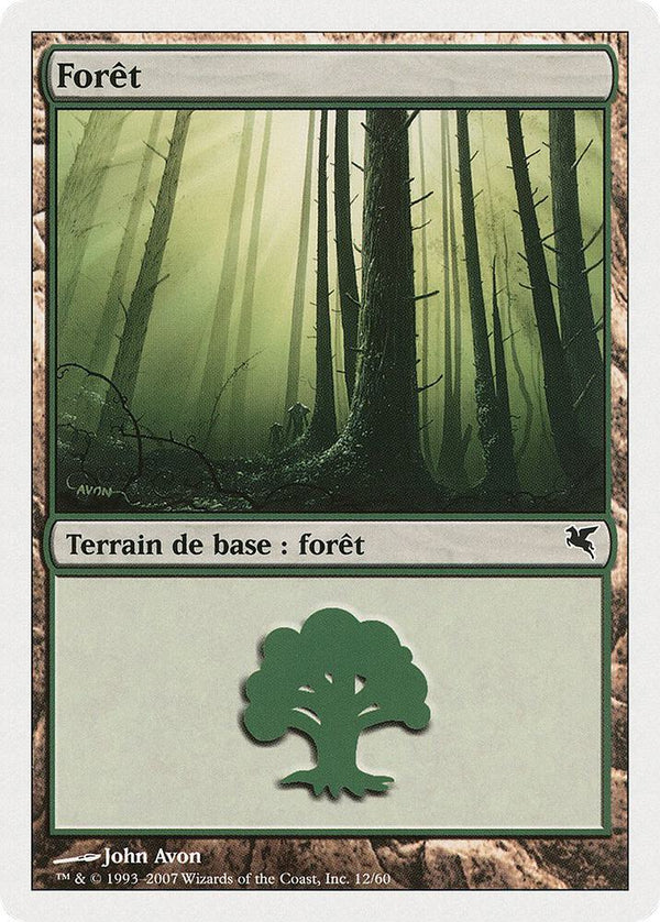 Forest (French) - "Foret" (D12) - Magic: The Gathering