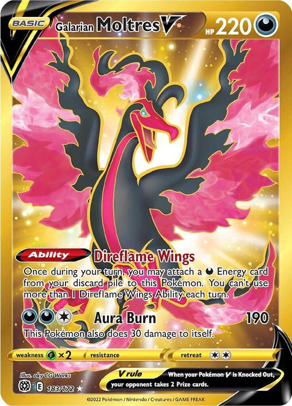 Galarian Moltres V (Secret) - Pokémon