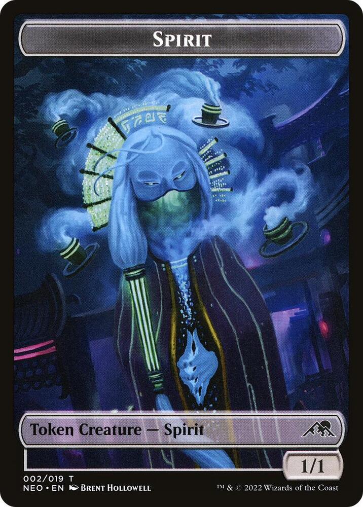 Spirit (002) // Emblem - Tezzeret, Betrayer of Flesh Double-sided Token