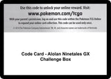 Code Card - Alolan Ninetales GX Challenge Box - Pokémon