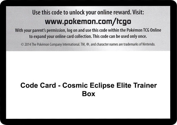 Code Card - Cosmic Eclipse Elite Trainer Box - Pokémon