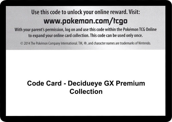 Code Card - Decidueye GX Premium Collection - Pokémon