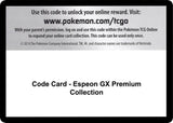 Code Card - Espeon GX Premium Collection - Pokémon