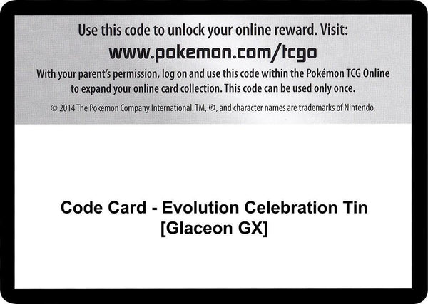 Code Card - Evolution Celebration Tin [Glaceon GX] - Pokémon
