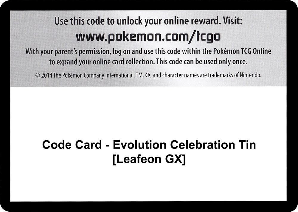 Code Card - Evolution Celebration Tin [Leafeon GX]