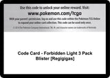 Code Card - Forbidden Light 3 Pack Blister [Regigigas] - Pokémon