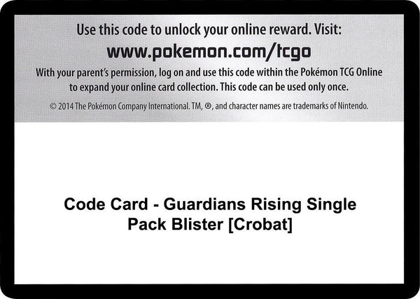 Code Card - Guardians Rising Single Pack Blister [Crobat] - Pokémon