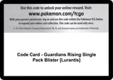 Code Card - Guardians Rising Single Pack Blister [Lurantis] - Pokémon