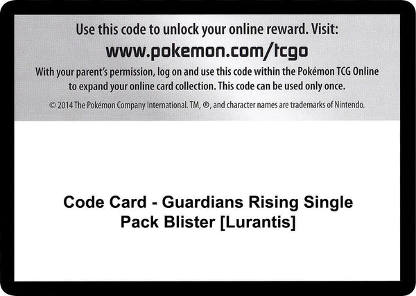 Code Card - Guardians Rising Single Pack Blister [Lurantis] - Pokémon