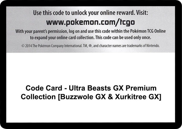 Code Card - Ultra Beasts GX Premium Collection [Buzzwole GX & Xurkitree GX] - Pokémon