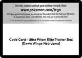Code Card - Ultra Prism Elite Trainer Box [Dawn Wings Necrozma] - Pokémon