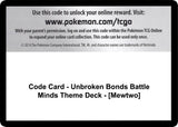 Code Card - Unbroken Bonds Battle Minds Theme Deck - [Mewtwo] - Pokémon