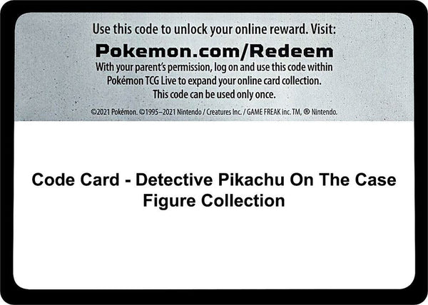 Code Card - Detective Pikachu On The Case Figure Collection - Pokémon