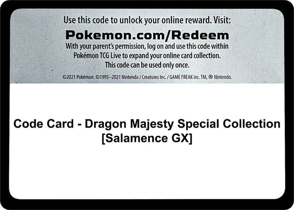 Code Card - Dragon Majesty Special Collection [Salamence GX] - Pokémon
