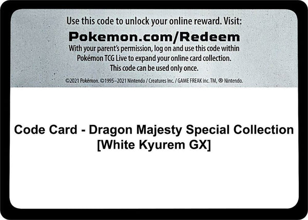 Code Card - Dragon Majesty Special Collection [White Kyurem GX] - Pokémon