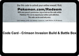 Code Card - Crimson Invasion Build & Battle Box - Pokémon