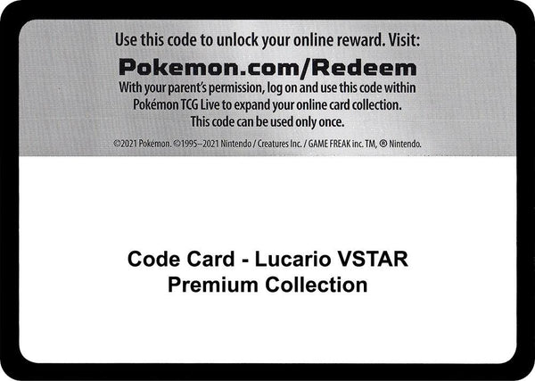 Code Card - Lucario VSTAR Premium Collection - Pokémon