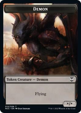 Demon // Copy Double-Sided Token - Magic: The Gathering