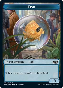 Fish // Spirit Double-Sided Token - Magic: The Gathering