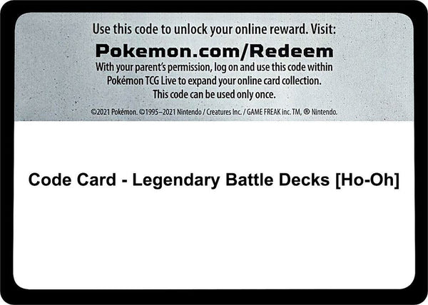 Code Card - Legendary Battle Decks [Ho-Oh] - Pokémon