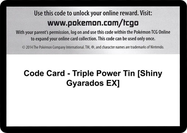 Code Card - Triple Power Tin [Shiny Gyarados EX] - Pokémon